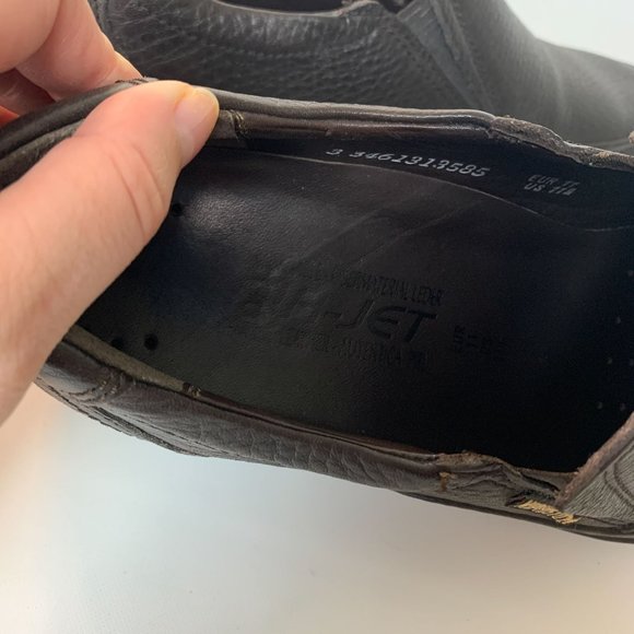 Memphisto brown leather slip on shoe loafer 11 - Picture 4 of 7